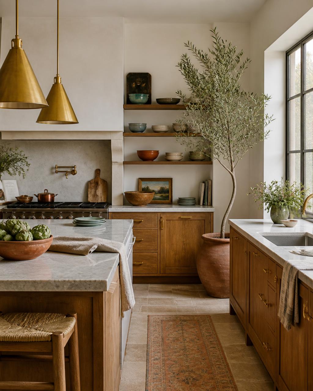 Stone and plaster in afternoon light